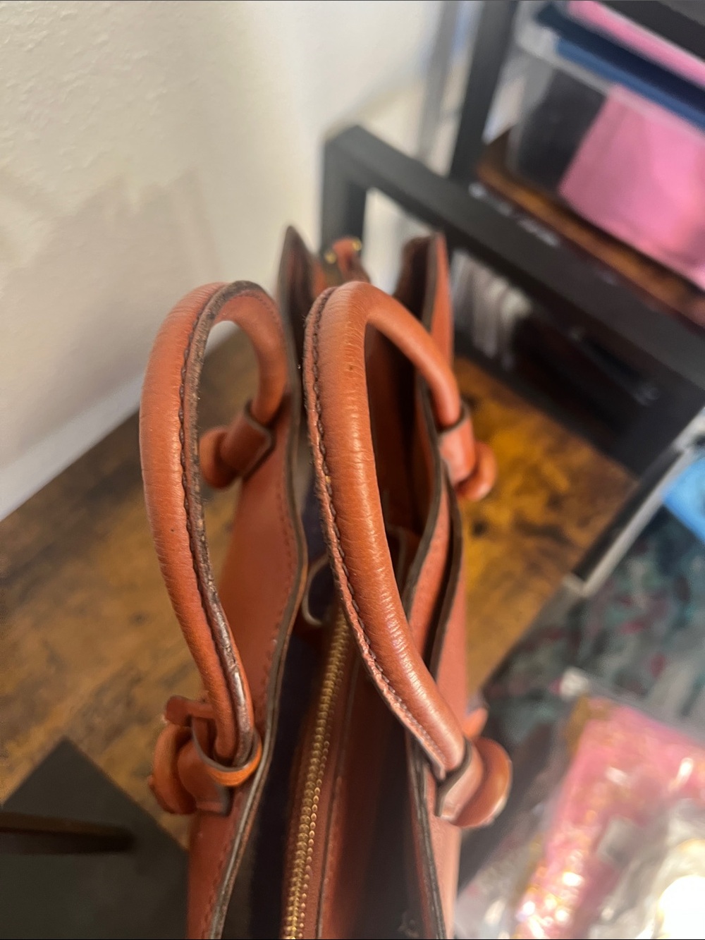 Vintage Fossil Skyler Leather Satchel in Cognac - Picture 12 of 15